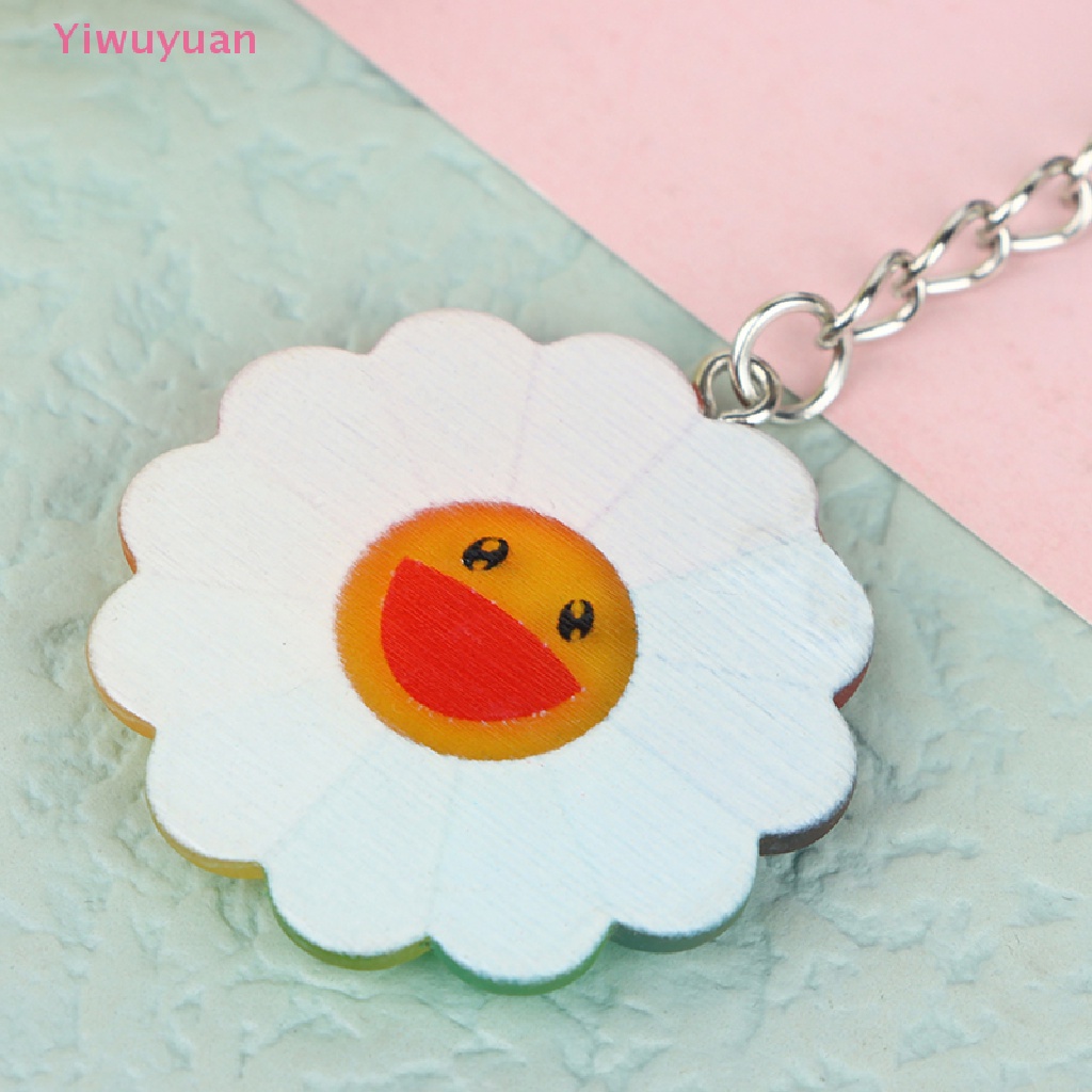 Móc Khóa Hình Hoa Hướng Dương Mặt Cười Nhiều Màu Sắc Dễ Thương Mới
