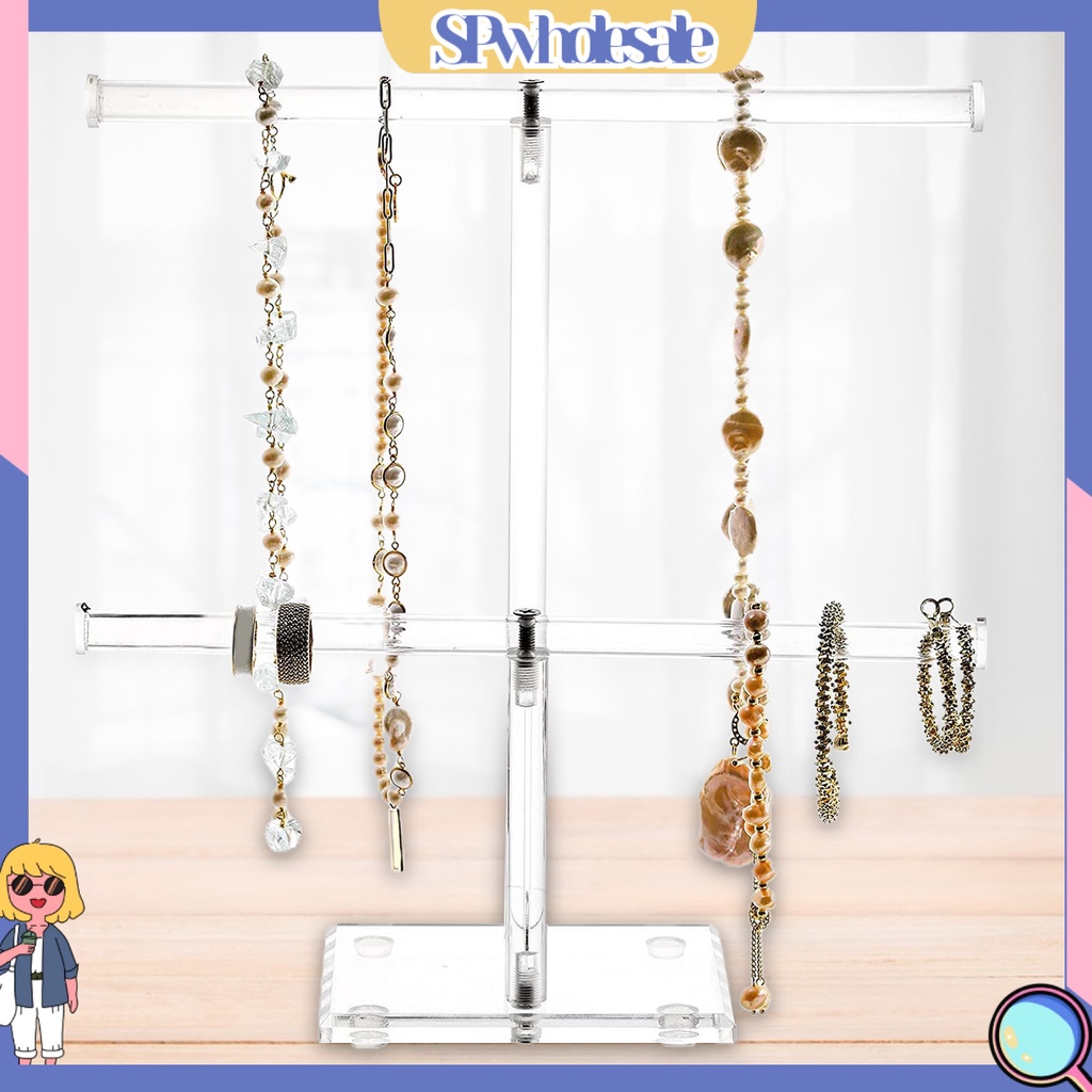 <SPwholesale> Giá Đỡ Trưng Bày Trang Sức Hình Chữ T Bằng Acrylic Trong Suốt