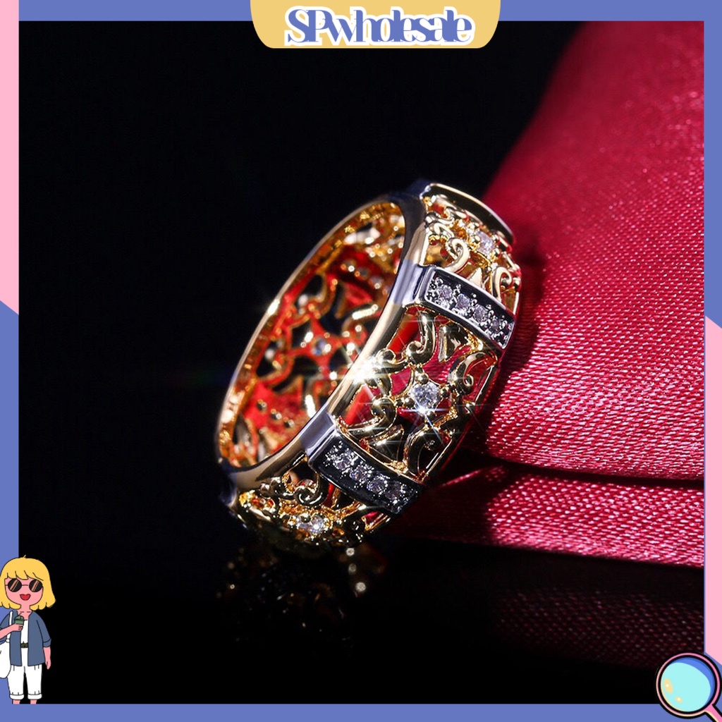 <SPwholesale> Nhẫn Đính Đá Thời Trang Phong Cách Vintage Dành Cho Nữ