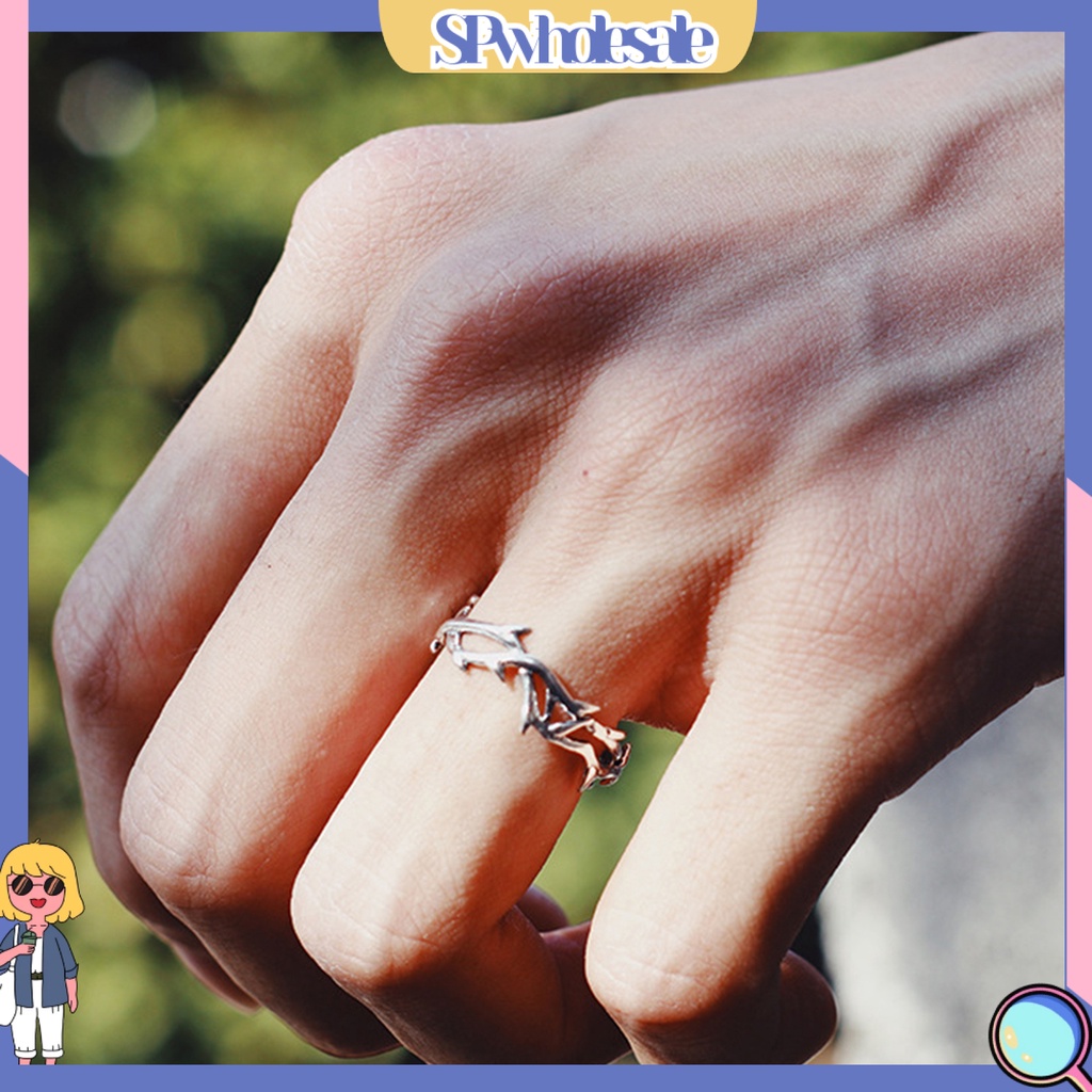 <SPwholesale> Nhẫn Đeo Ngón Tay Phong Cách Punk Hiphop Punk Cổ Điển Có Thể Điều Chỉnh Dành Cho Nam