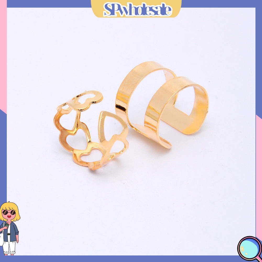 &lt;SPwholesale&gt; Set 5 Nhẫn Đeo Khớp Ngón Tay Thời Trang Cho Nữ