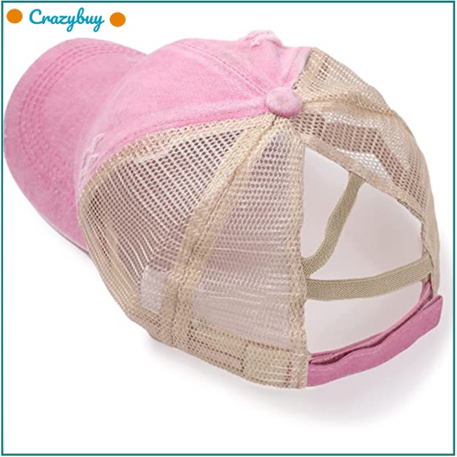Cr Mũ Lưỡi Trai Phối Lưới Có Thể Điều Chỉnh Thời Trang Cho Nữ