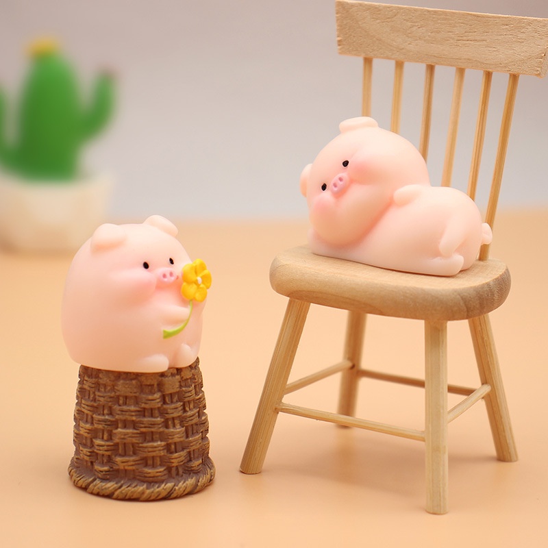 Đồ Chơi Mô Hình Chú Heo Con Bằng Nhựa Dễ Thương Xinh Xắn