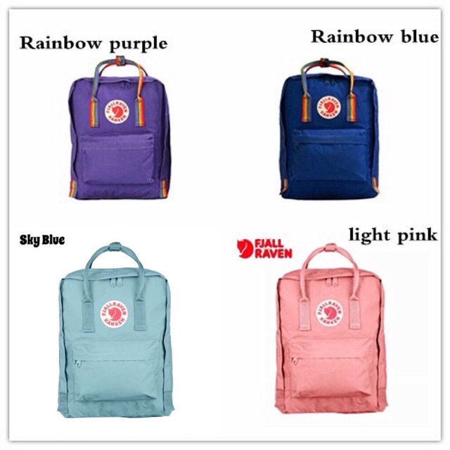 🎉PROMO🎉🍒💯 Kanken Chính Hãng Kanken Cổ Điển Và Mini 34 Màu Chính Hãng Từ Fjallraven, Ba Lô Đi Học