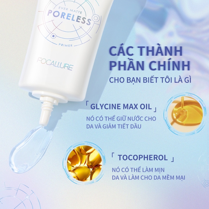 Kem lót Focallure dạng gel trong suốt, kiềm dầu, làm mờ lỗ chân lông to, làm sáng da dưỡng ẩm 5g, 20g FA-268