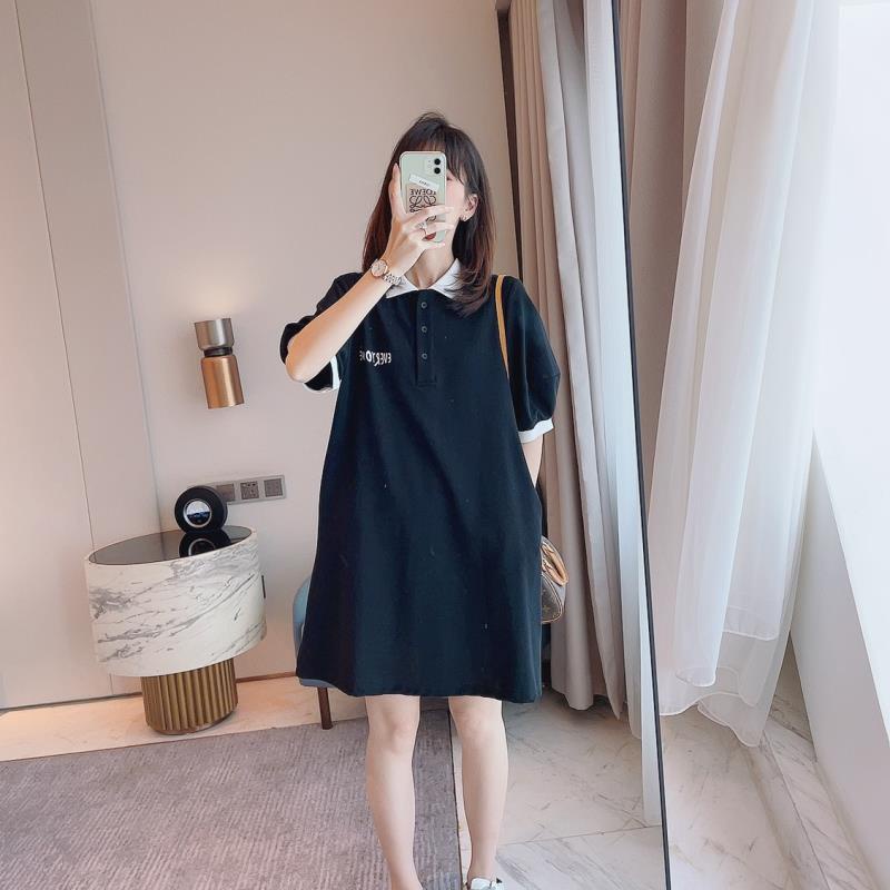 Áo Thun Ngắn Tay Cổ polo Dáng Chữ A In Họa Tiết Mặt Cười Thời Trang Mùa Hè Hàng Mới Dành Cho Bạn Nữ