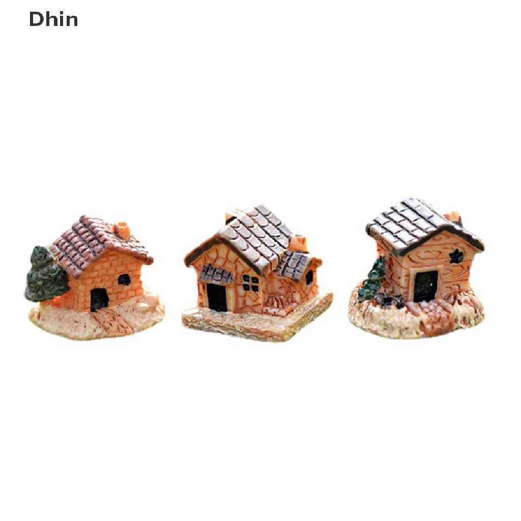 1 Mô Hình Ngôi Nhà Nhỏ Bằng Nhựa Resin Trang Trí Sân Vườn