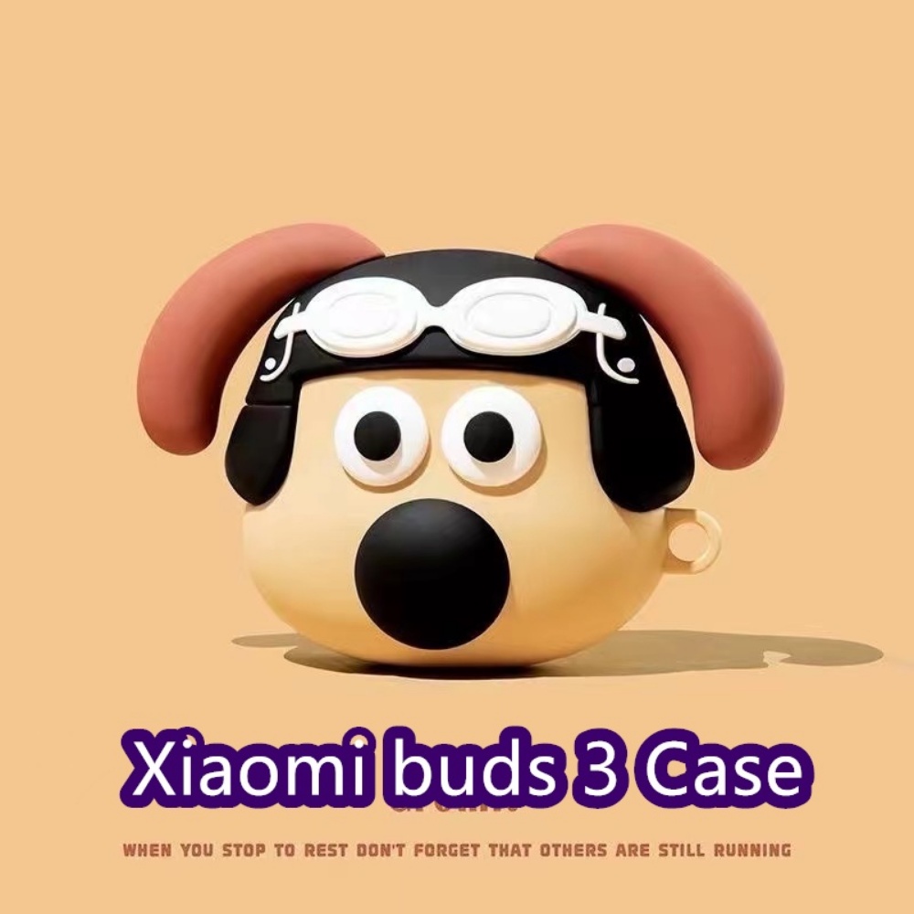 Vỏ Bảo Vệ Hộp Sạc Tai Nghe Xiaomi Buds 3 Màu Trơn Kiểu Hoạt Hình Dễ Thương