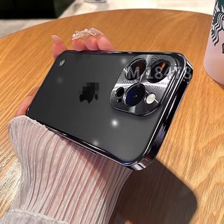 Ốp Điện Thoại Kim Loại Bán Trong Suốt Chống Sốc Sang Trọng Cho iPhone 11 Pro MAX 12 13 14 Pro MAX 14PLUS