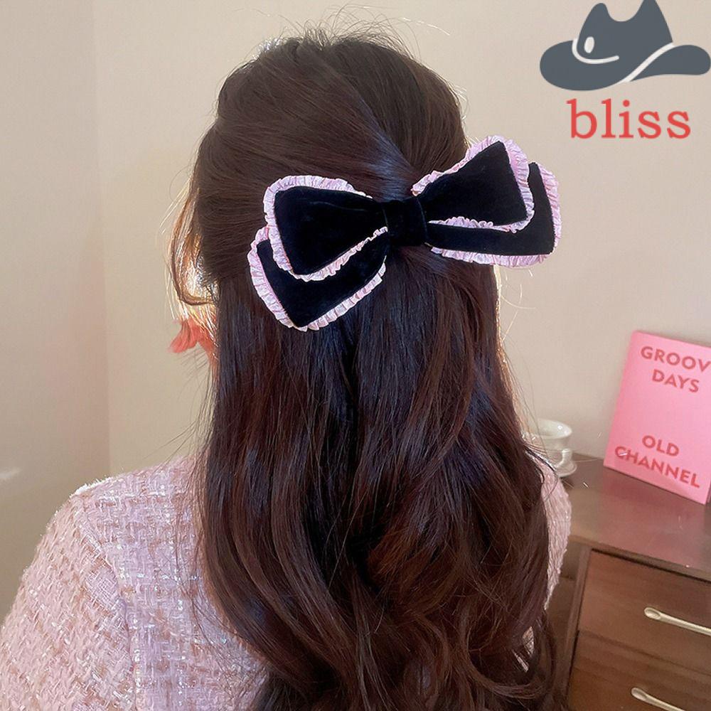 Băng Đô Cài Tóc Đính Nơ Vải Nhung Phối Ren Phong Cách Hàn Quốc Thời Trang Cho Nữ