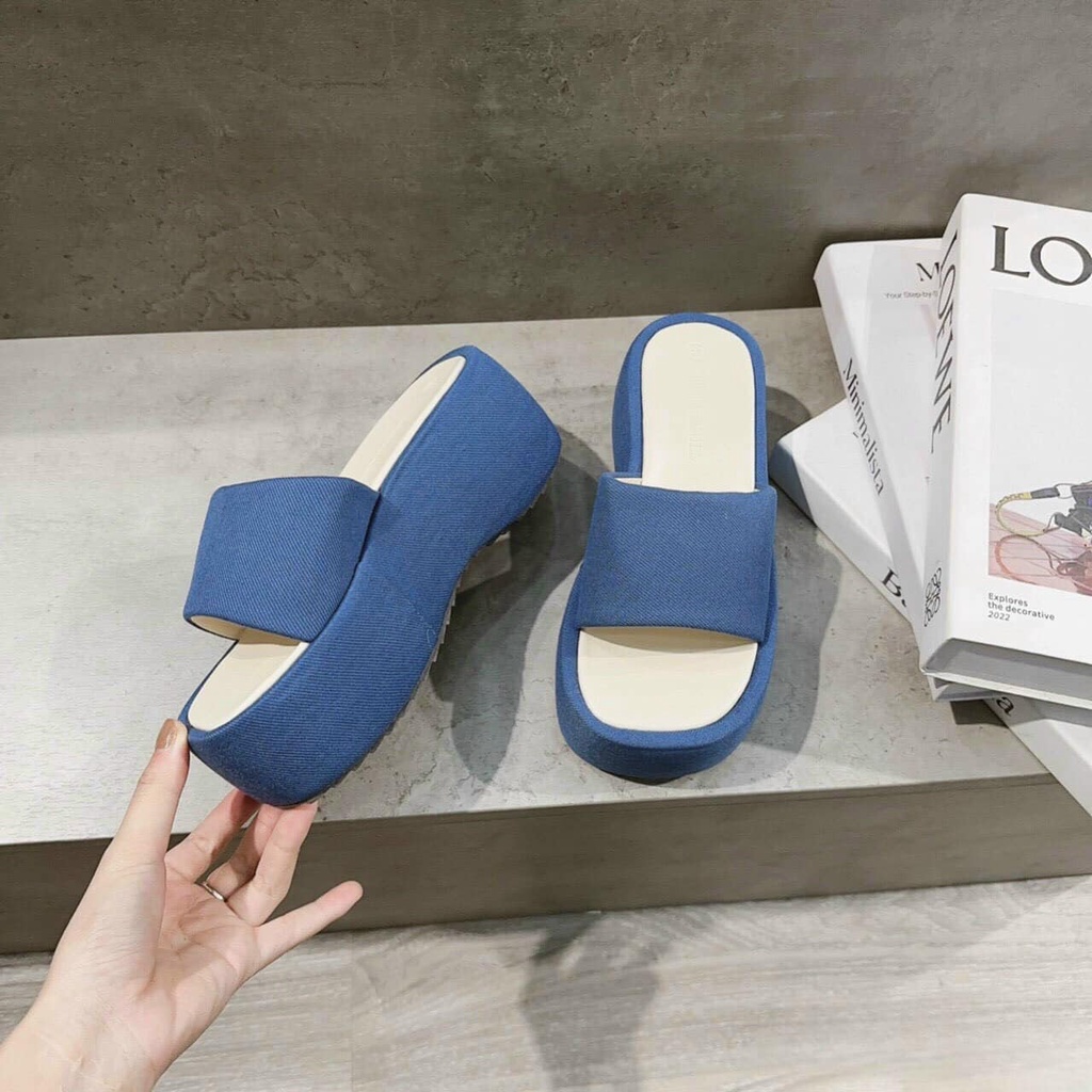 Dép xuồng quai bản chất Jeans siêu đẹp