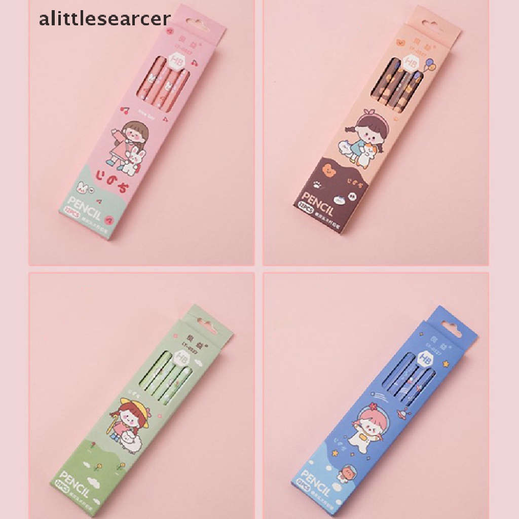Set 12 Bút Chì Vẽ HB Họa Tiết Hoạt Hình Dễ Thương Dùng Làm Quà Tặng Cho Học Sinh
