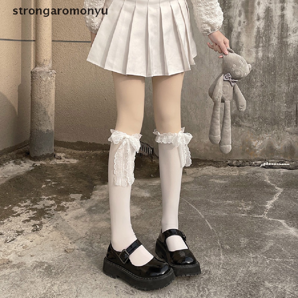 Quần Tất Phối Ren Co Giãn Phong Cách Lolita Nhật Bản