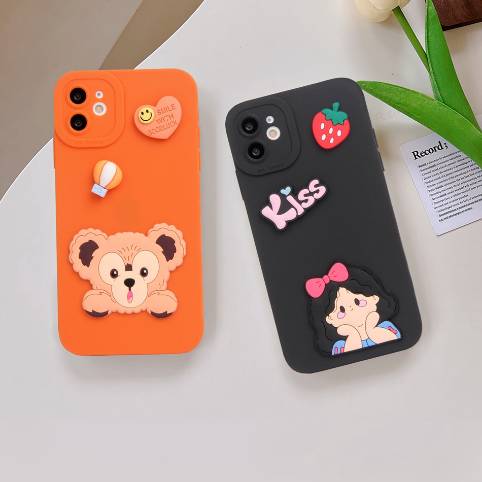 Ốp Điện Thoại Silicon Dẻo Hình Cô Gái 3D iPhone 11 12 13 14 Pro MAX Plus Mini X XR XS MAX 6 S 7 8 Plus SE 2020 11Pro 12pro 13Pro