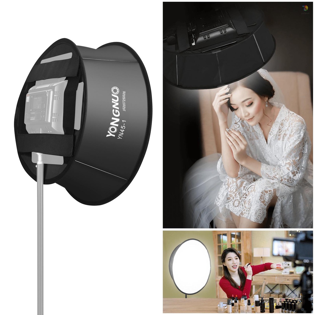 Hộp Khuếch Tán Ổ Cứng Hình Tròn YONGNUO YN45-1 45cm / 18in Có Thể Gập Lại Kèm Túi Đựng Cho YONGNUO YN300 / YN300 II / YN300 III / YN300 IV