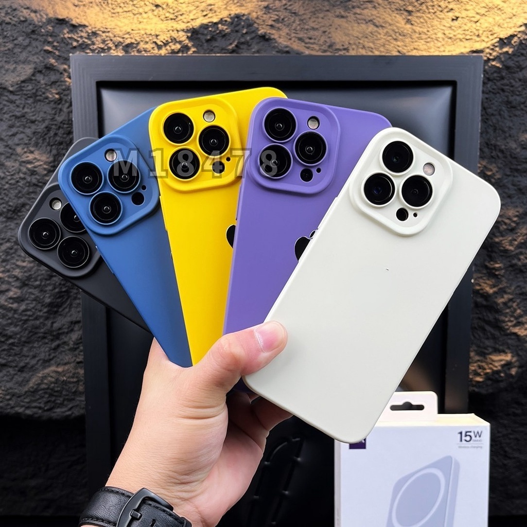 Ốp Điện Thoại Silicon Mềm Chống Sốc Có logo iPhone 11Pro MAX 12 13 11Pro 14ProMAX