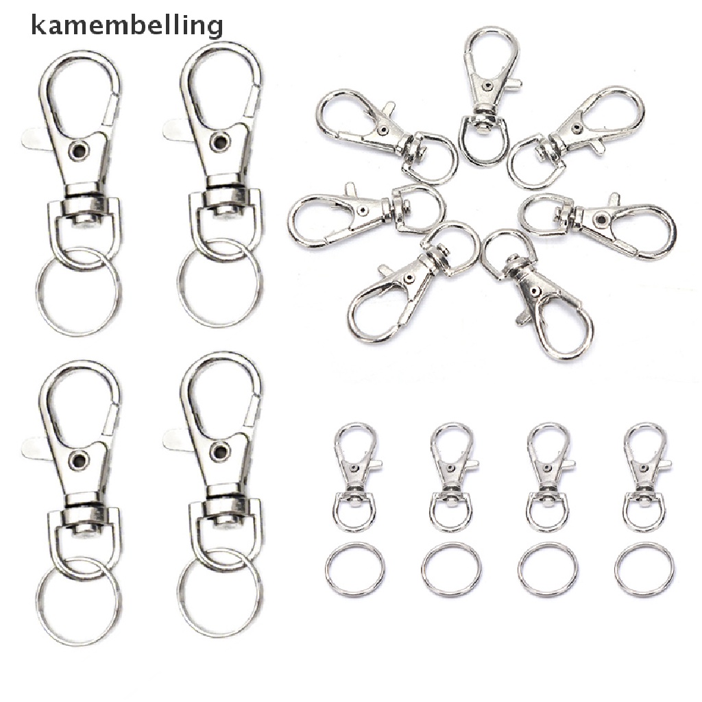 Kamembelling Set 50 Móc Kẹp Tôm Hùm Bằng Kim Loại Dùng Làm Đồ Trang Sức Thủ Công DIY