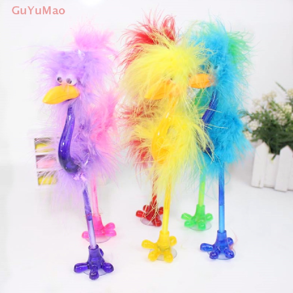 Bút Bi Ngòi 0.7mm Họa Tiết Đà Điểu Hoạt Hình Màu Xanh Dương Sáng Tạo Cho Học Sinh / Văn Phòng PRTA