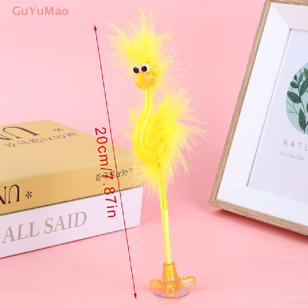 Bút Bi Ngòi 0.7mm Họa Tiết Đà Điểu Hoạt Hình Màu Xanh Dương Sáng Tạo Cho Học Sinh / Văn Phòng PRTA