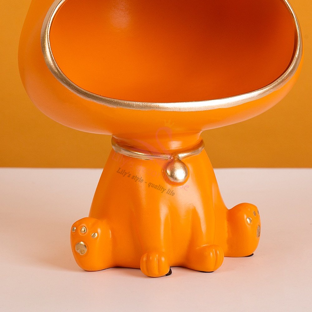 Tượng Mèo há miệng thần tài decor Lily's decor house  để đồ đựng bánh kẹo chìa khóa siêu đáng yêu quà tặng