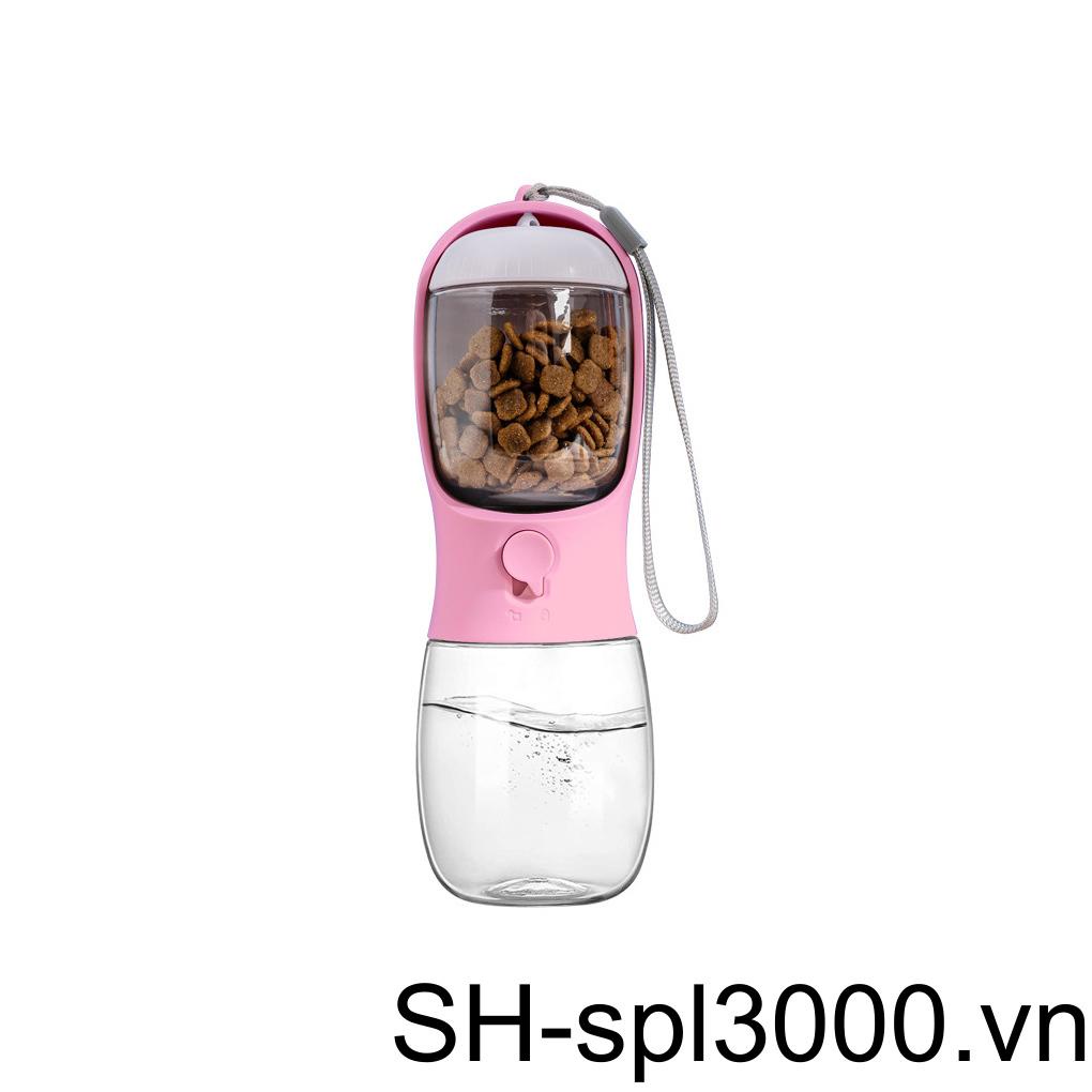 Bình Đựng Nước Uống 2 Trong 1 Chống Rò Rỉ Dành Cho Thú Cưng