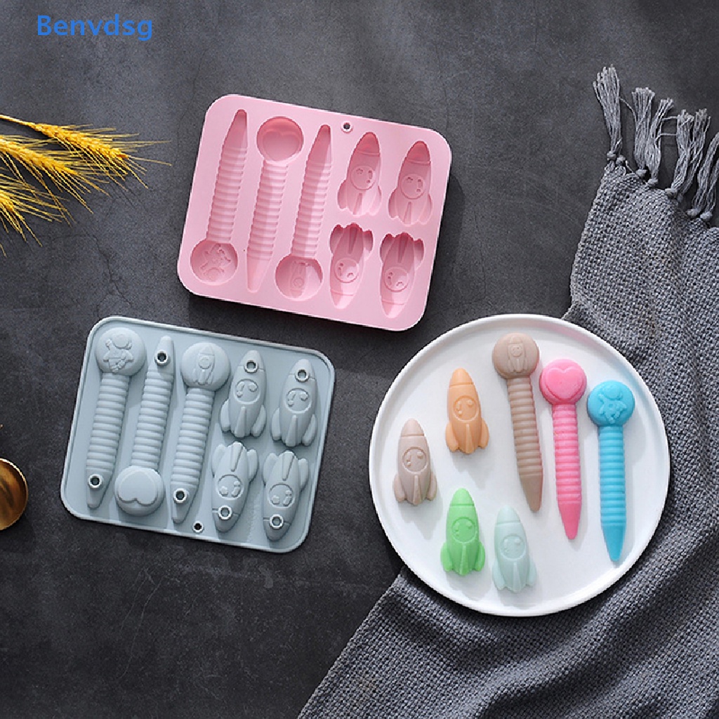 Benvdsg &gt; Khuôn Làm Bút Chì / Sô Cô La Bằng Silicone Chủ Đề Tên Lửa / Phi