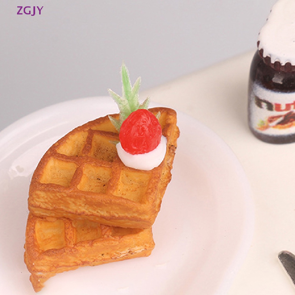 1 Bộ Mô Hình Bánh Waffle Mini Cho Nhà Búp Bê Mới