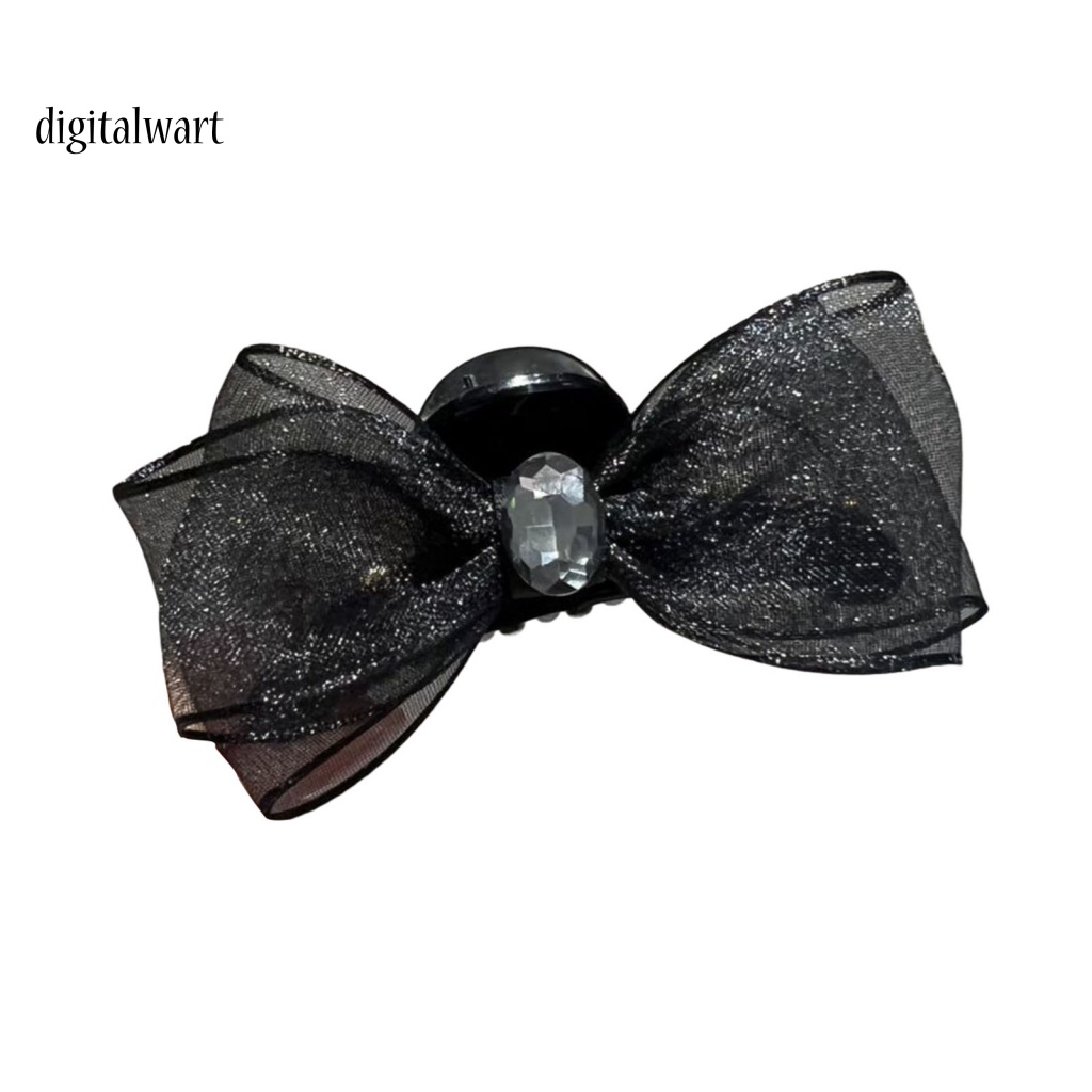 Kỹ Thuật Số| Kẹp Tóc Hình Nơ Hai Mặt Đính Đá Chống Trượt Co Giãn Thời Trang Dành Cho Nữ