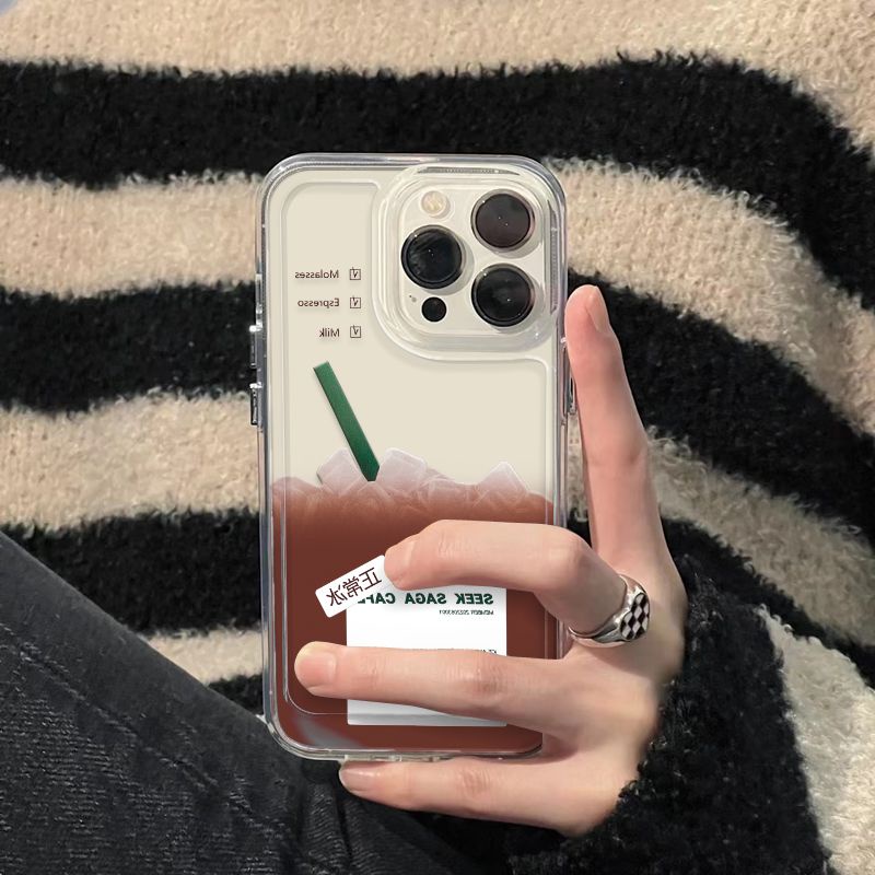 ✅Ly Uống Cà Phê Bằng Đá Lạnh plus711128Ốp Điện Thoại Dẻo Họa Tiết Đơn Giản Thời Trang Cho Iphone14Promax / 13iPhone14promax