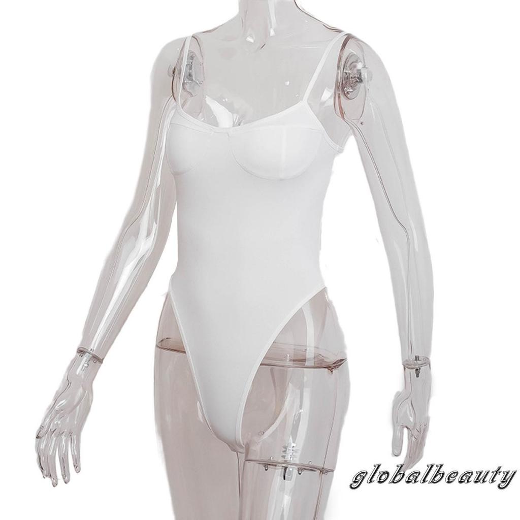 Bộ Áo Liền Quần Không Tay Màu Sắc Đơn Giản Gợi Cảm Cho Nữ