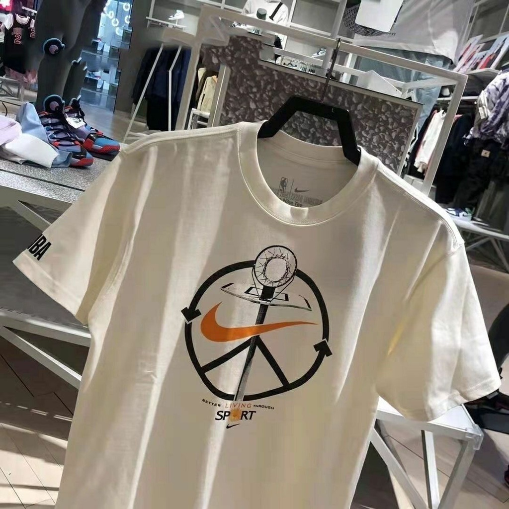 Áo Thun 100% Chính Hãng Nike NBA Dáng Suông Thoải Mái Thời Trang Cho Nam