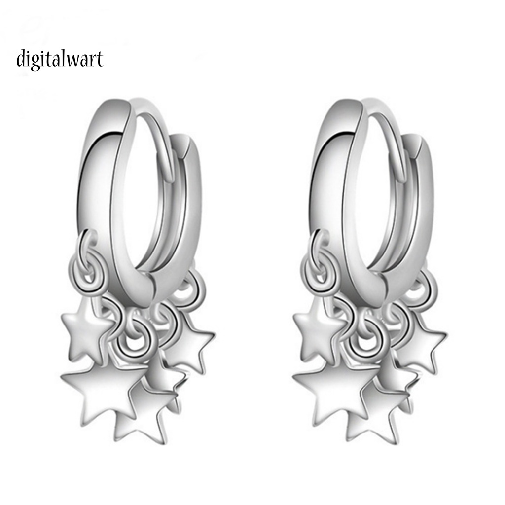 Kỹ Thuật Số| Đôi Bông Tai Dáng Rơi Họa Tiết Ngôi Sao Thời Trang Cho Nữ