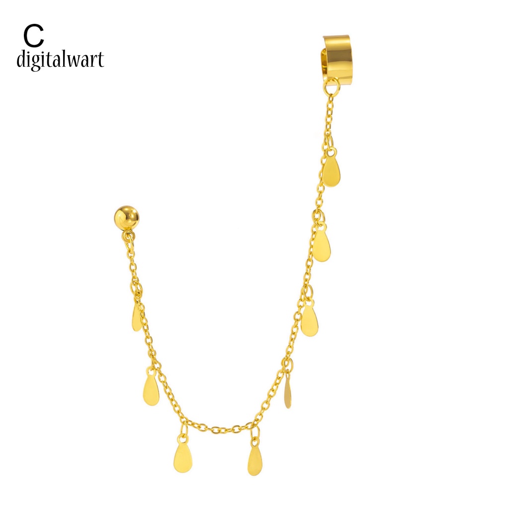 Kỹ Thuật Số| 1 Khuyên Kẹp Vành Tai Mặt Trăng Ngôi Sao Phối Tua Rua Phong Cách Vintage Thanh Lịch Cho Đám Cưới