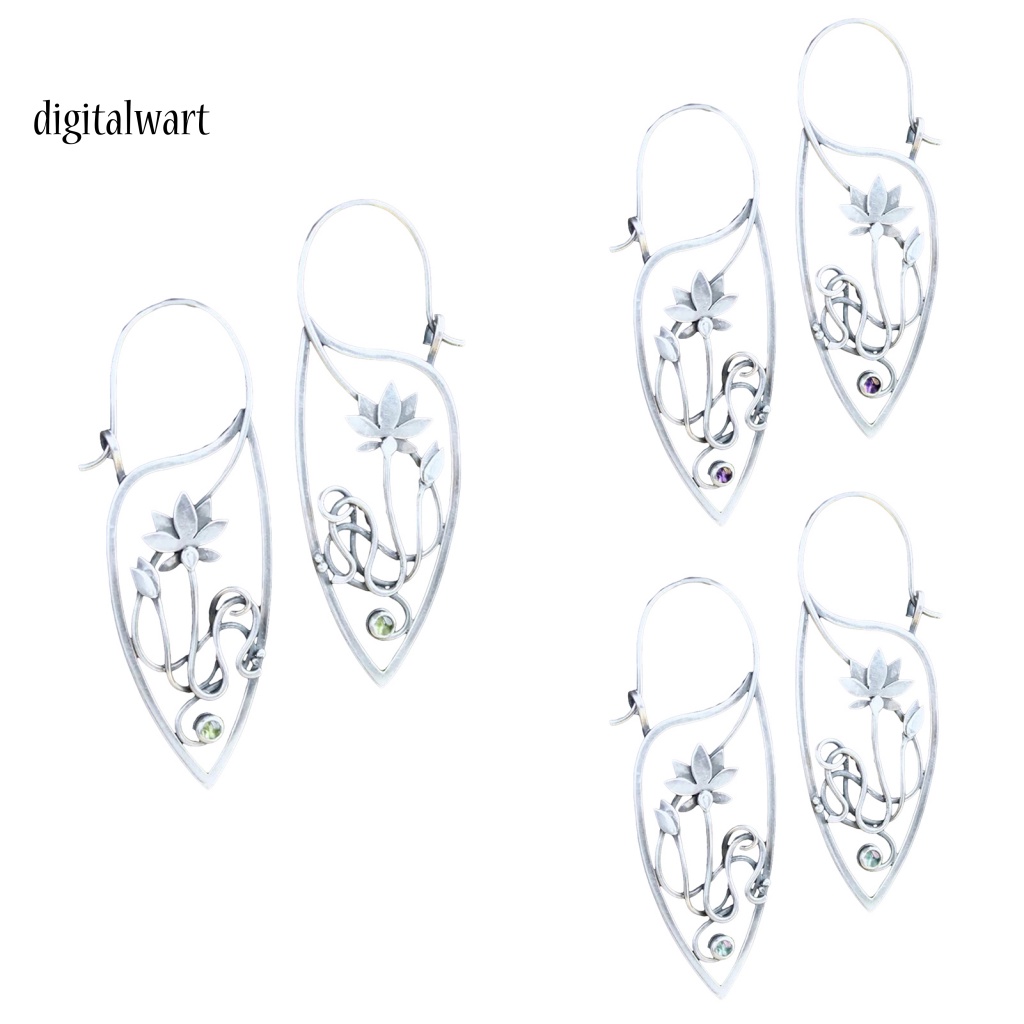 Kỹ Thuật Số| 1 Đôi Bông Tai Thiết Kế Rỗng Họa Tiết Hoa Tinh Tế Thời Trang Dự Tiệc Cưới Cho Nữ