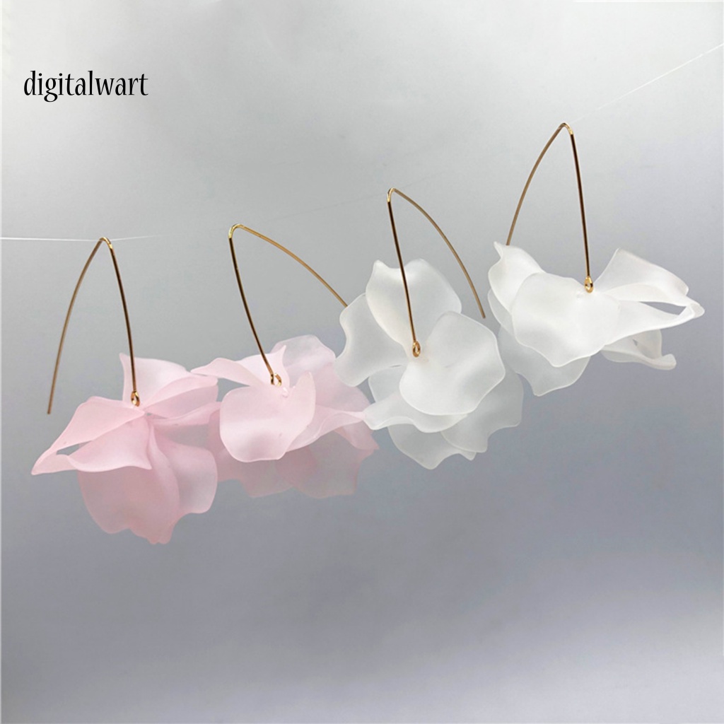Kỹ Thuật Số| 1 Đôi Bông Tai Móc Hình Cánh Hoa Handmade Phong Cách Bohemian Thời Trang Cho Nữ