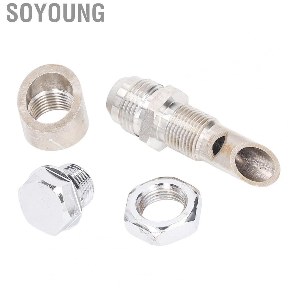 Soyoung E VAC Scavenger Kit  M18x1.5 Vacuum Plug Stainless Steel Reduce Crankcase Pressure Male 10 AN Bung for Repair