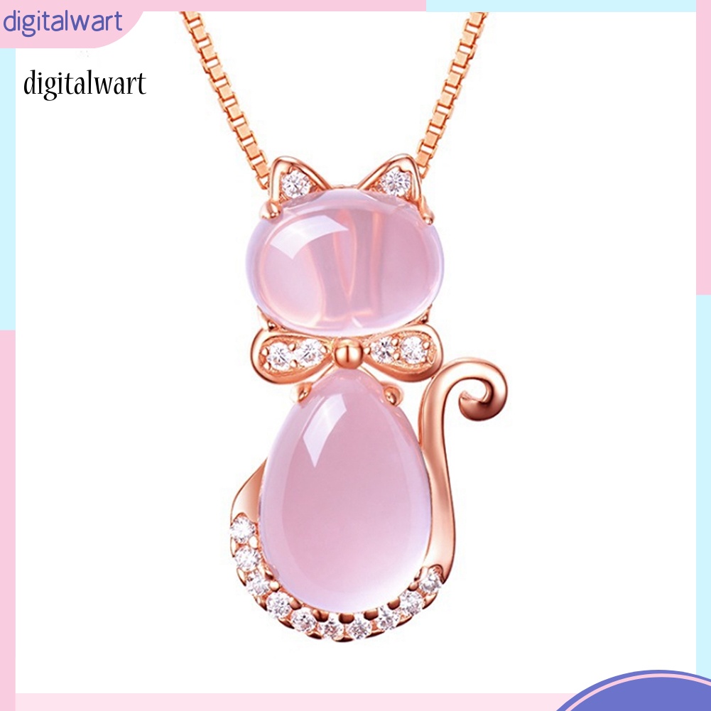 Kỹ Thuật Số| Vòng cổ HợP Kim HìNh MèO ĐíNh NgọC MắT MèO Xinh Xắ