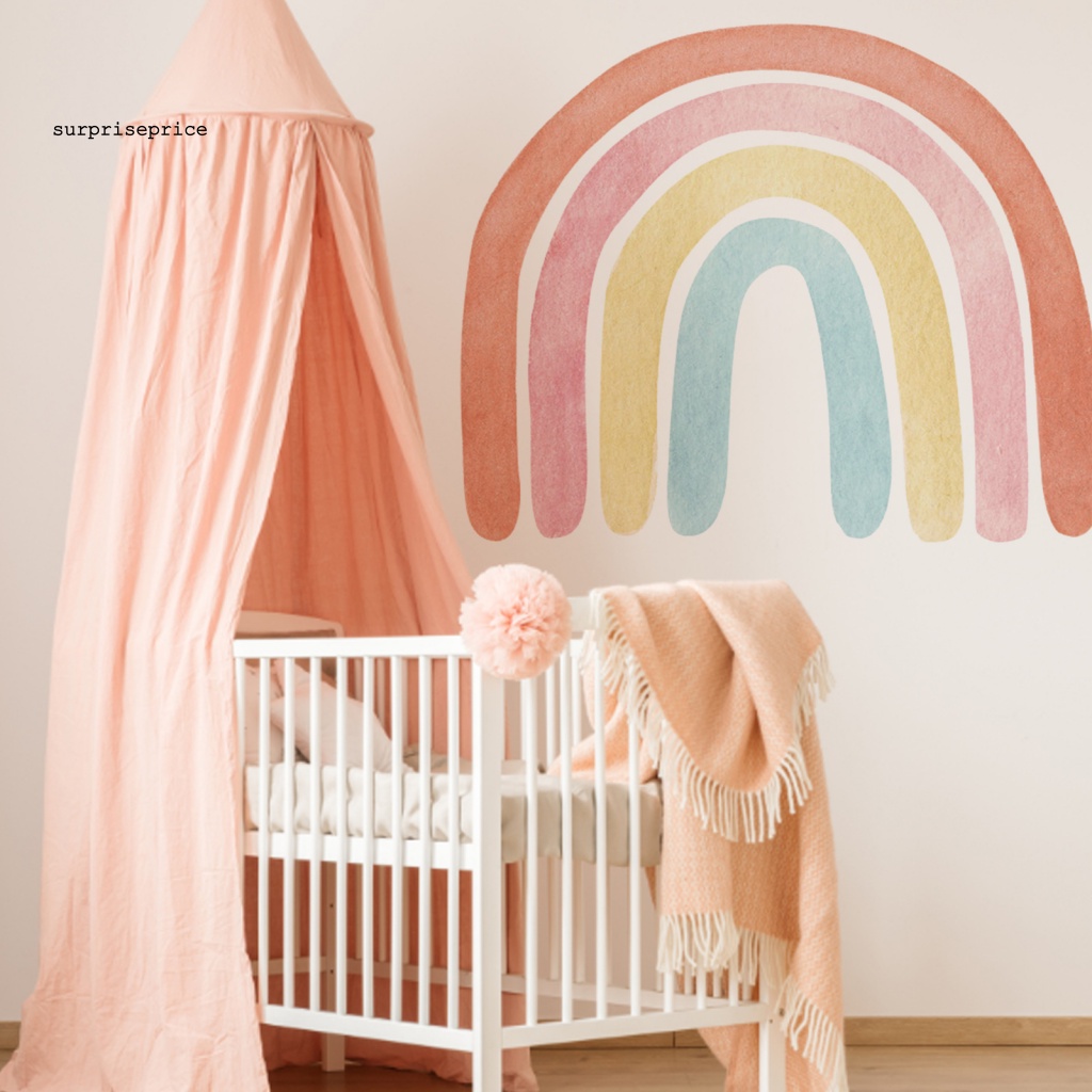 Sticker PVC Dán Tường Họa Tiết Cầu Vồng Tinh Tế Trang Trí Phòng Trẻ Em