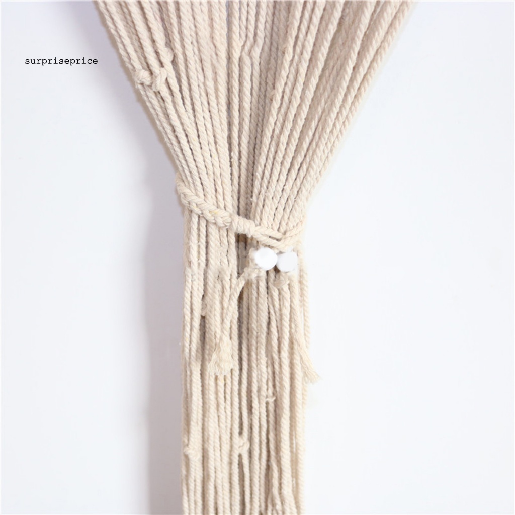 Thảm Macrame Treo Tường Chất Liệu Cotton Dệt Màu Be Phong Cách Boho Tinh Tế Trang Trí Nhà Cửa