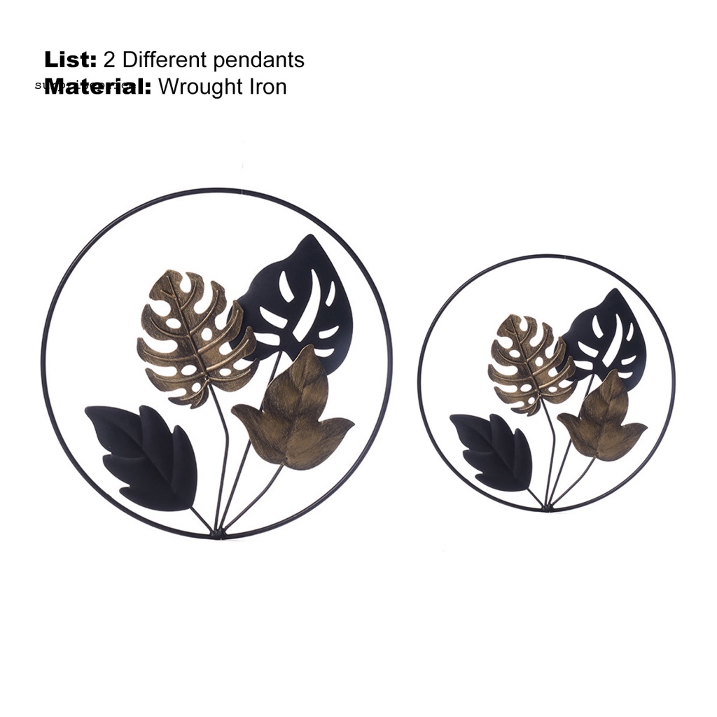 Set 2 Phụ Kiện Lá Treo Tường Bằng Sắt Chống Biến Dạng Trang Trí Nhà Cửa