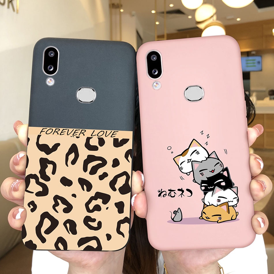 Ốp Điện Thoại Silicone Mềm Nhám Siêu Mỏng Họa Tiết Hoa Cho Samsung Galaxy A10s M01s Samsung A 10s M 01s