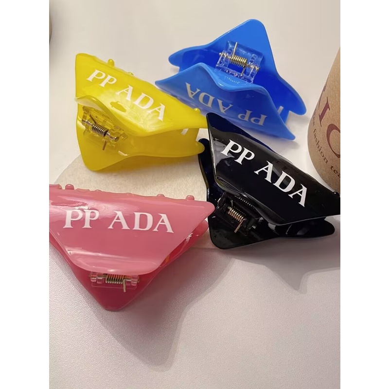 Kẹp Tóc Hình Tam Giác In Họa Tiết Phong Cách Mới Đơn Giản Cho Nữ