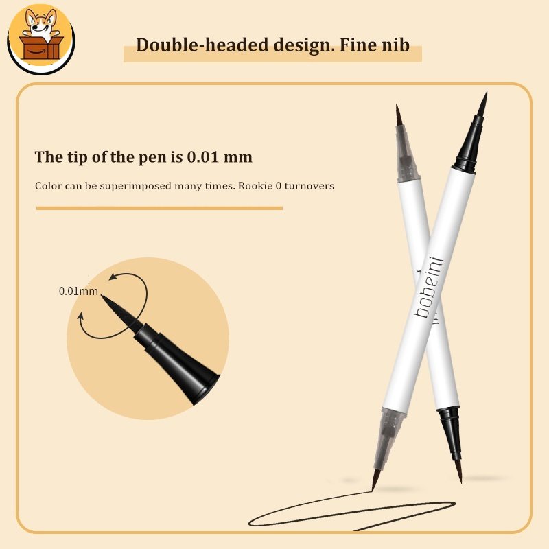 Bút Kẻ Mắt Kiêm Mascara Hai Đầu Siêu Mịn Chống Thấm Nước Không Lem Nhòe Lâu Trôi