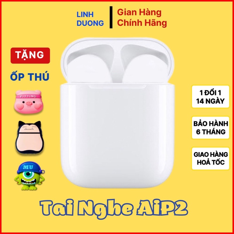 Tai Nghe Bluetooth AP2 Cao Cấp, Pin trâu,Cảm ứng, Định vị, Đổi tên, Đàm thoại, dành cho mọi loại máy