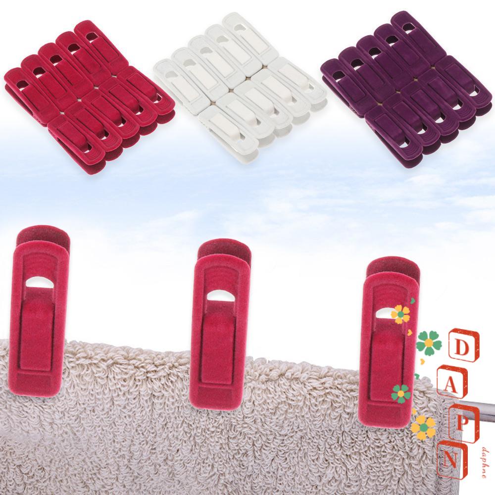 Set 10 Móc Treo Quần Áo Bằng Nhung Chống Trượt Tiện Dụng