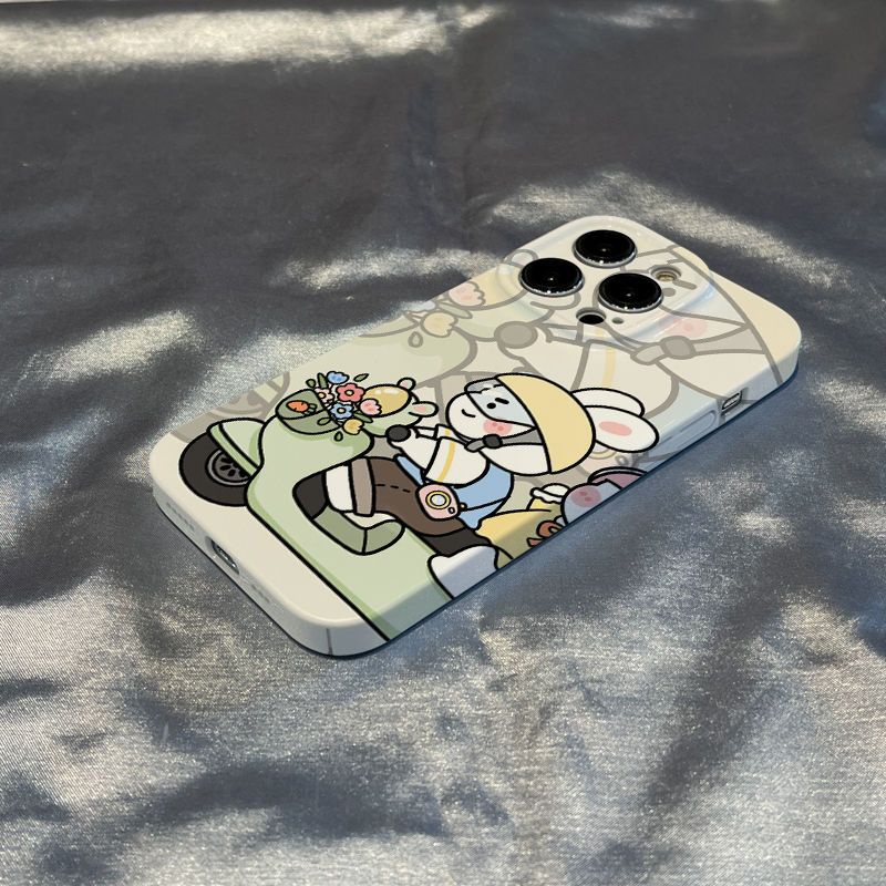 Miếng Dán Bảo Vệ Màn Hình Họa Tiết Thỏ Đáng Yêu Cho Iphone 8 7 12Xrxs111413Ốp Điện Thoại Họa Tiết Xe Mô Tô SKT2 Cho Apple promax / plus / SKT2