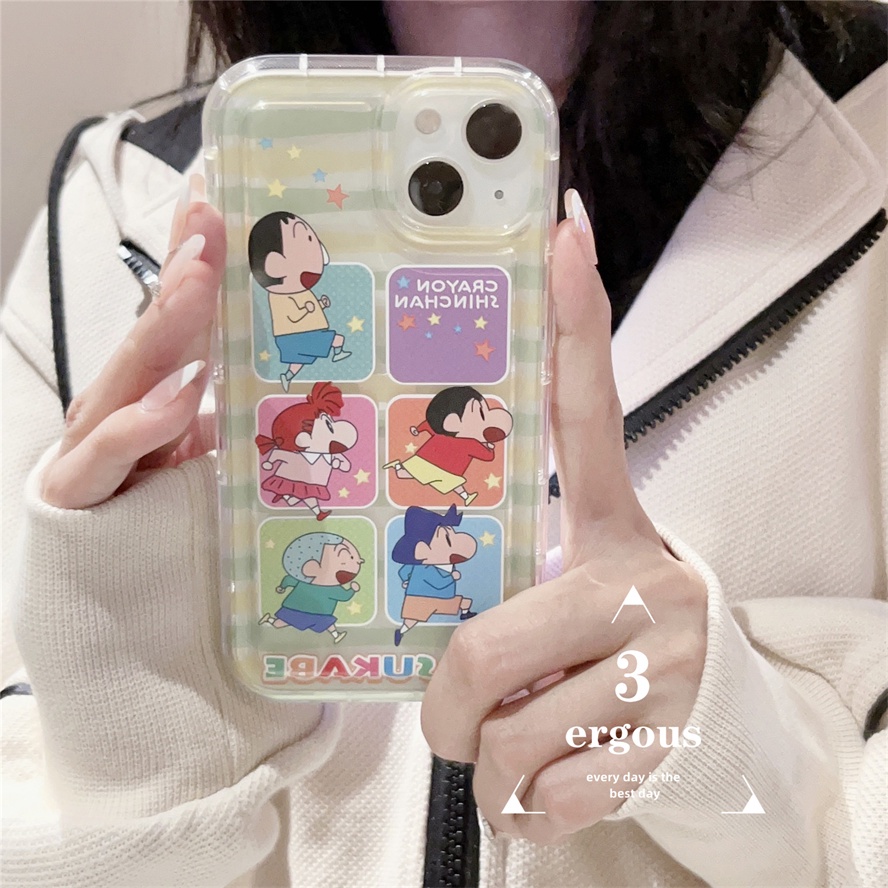 Ốp Điện Thoại Mềm Trong Suốt In Hình Cậu Bé Bút Chì Shin Cho iPhone 14 13 12 11 Pro Max 7 8 6 Plus SE2020 X XR Xs Max