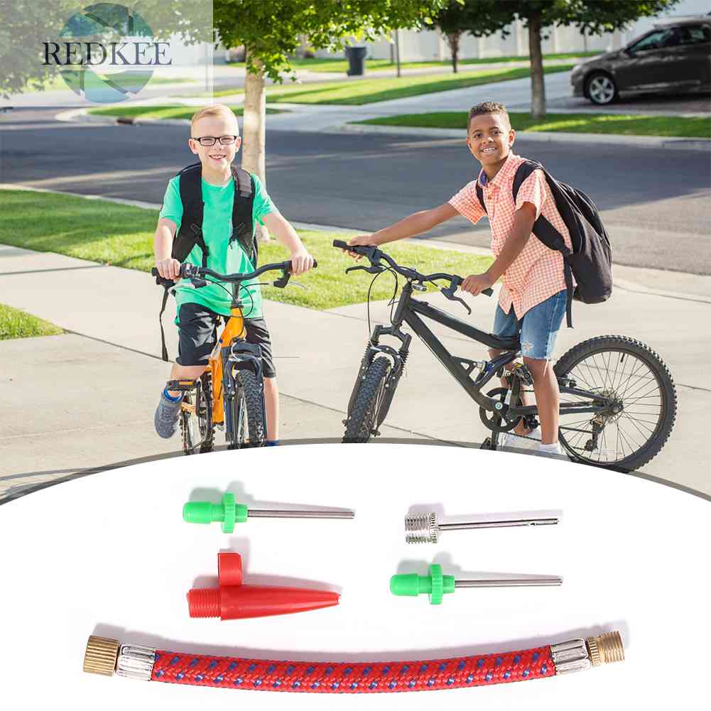 Set 5 Đầu Chuyển Đổi Ống Bơm Hơi Lốp Xe Đạp &amp; Bóng Rổ