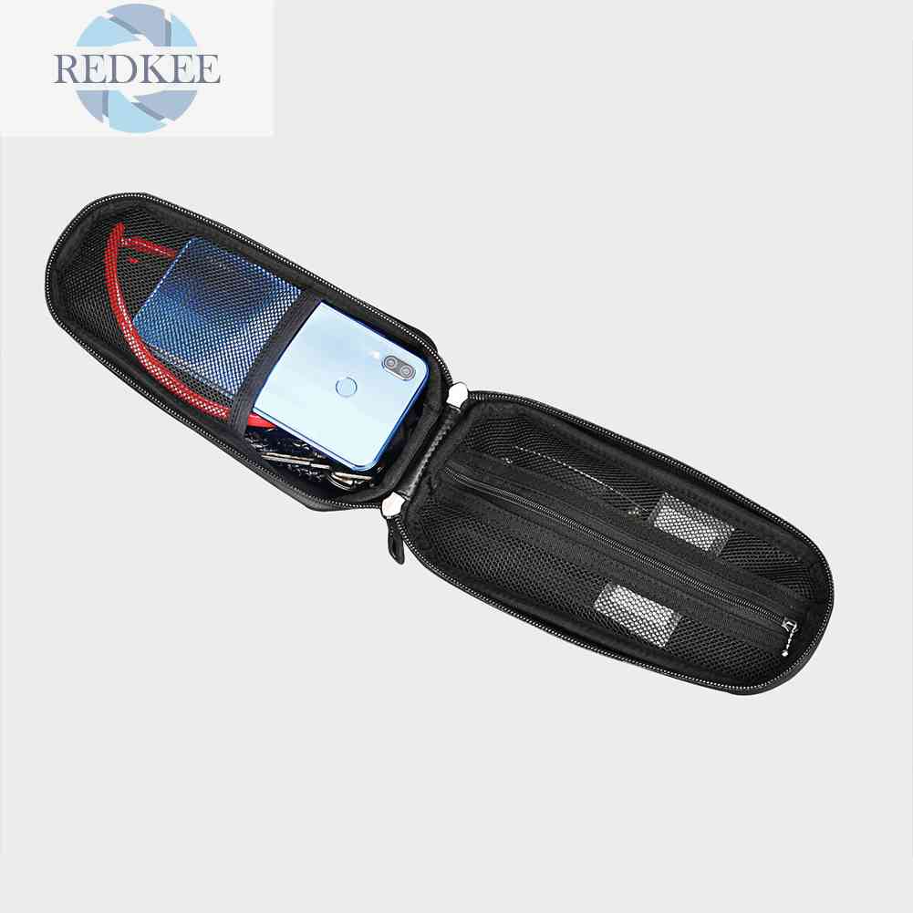 Túi Đựng Điện Thoại Chống Thấm Nước Màu Đen Phản Quang Gắn Ghi Đông Xe Đạp Leo Núi