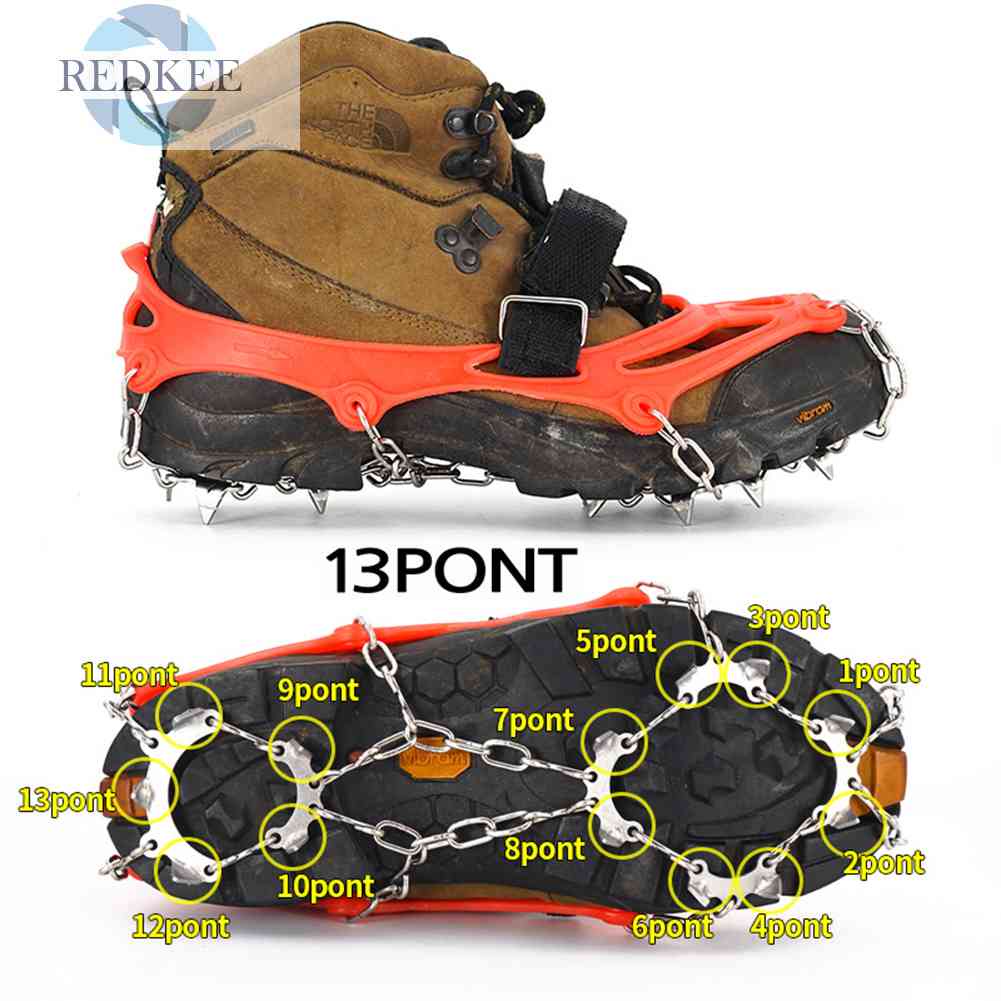 Cặp Đế Lót Giày 13 Răng Chuyên Dụng Cho Leo Núi Mùa Đông